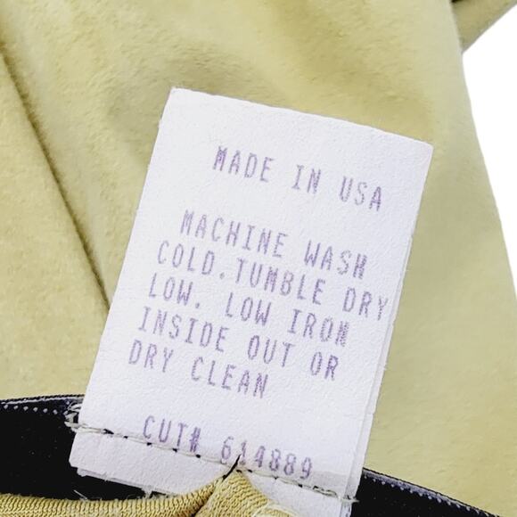 VINTAGE Equestrian Brand Chartreuse Microfiber Mod Zip Blazer Pant Suit - Small - Picture 14 of 14